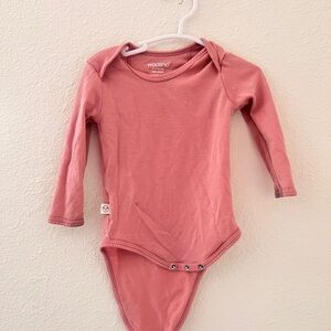 Woolino 3pc Bundle Merino Wool Bodysuit 6-12M Pink Gray Green